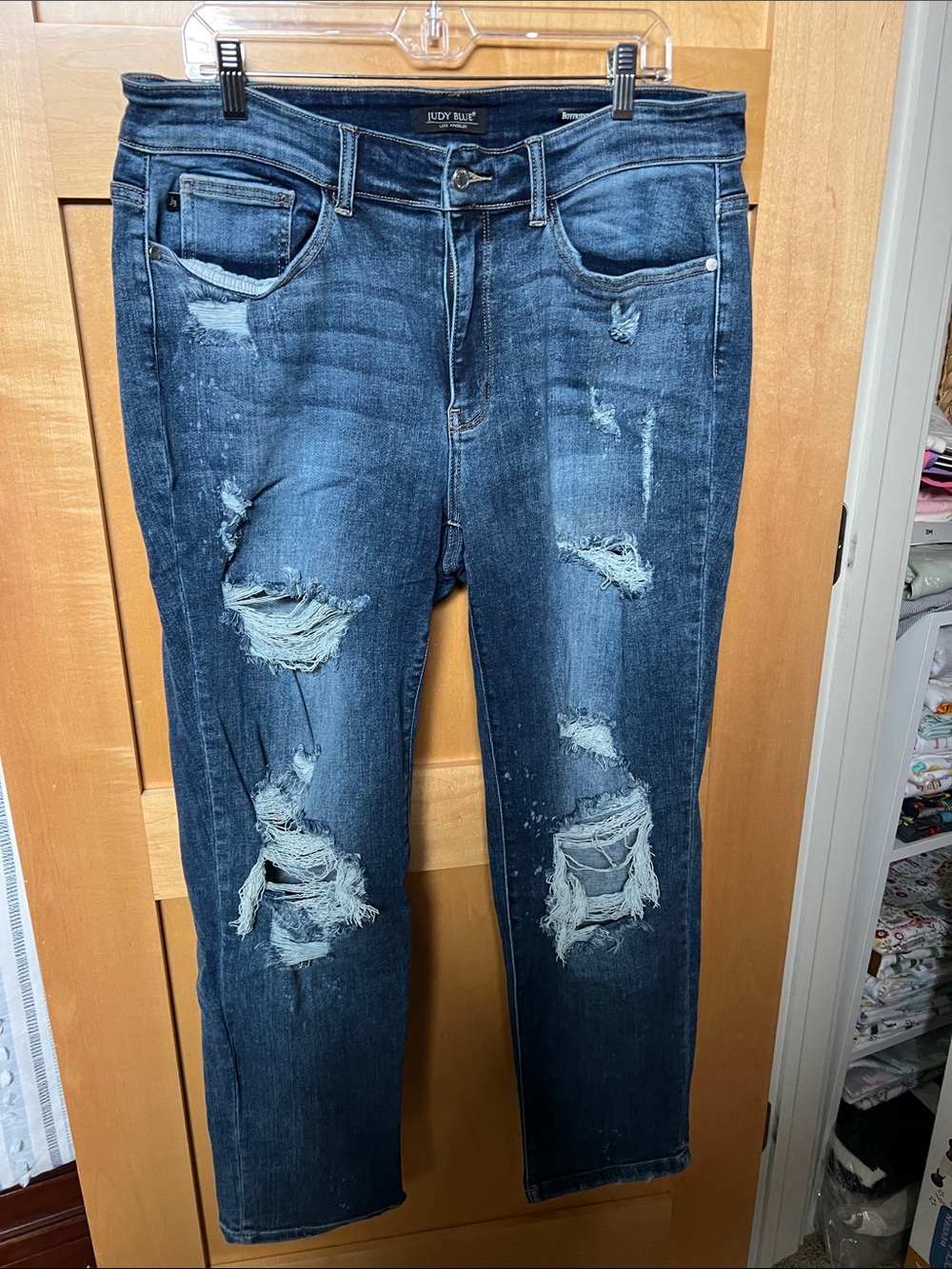 Judy Blue Distressed Boyfriend Fit Jeans